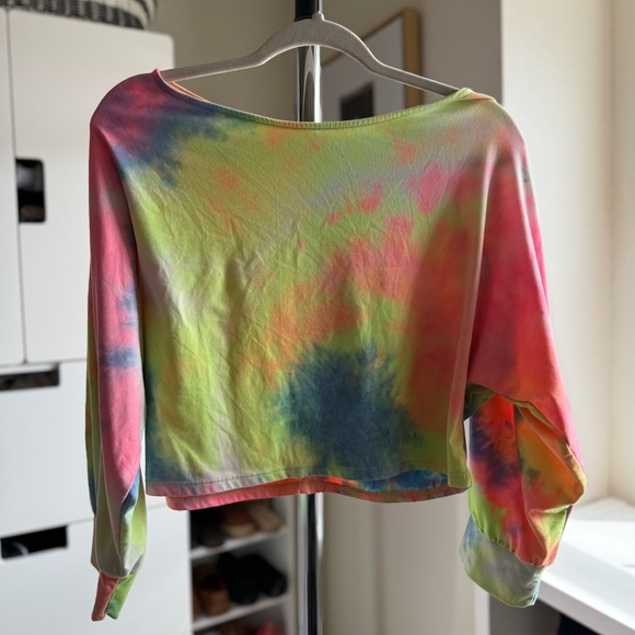 Absolutely Love It Colorful Tie-Dye Long Sleeve Women's Top Size XL - Picture 2 of 3